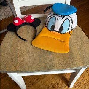 Donald Duck Hat and Minnie Mouse Ears